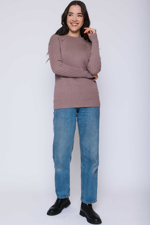 Kylie-Funnel Neck Sweater